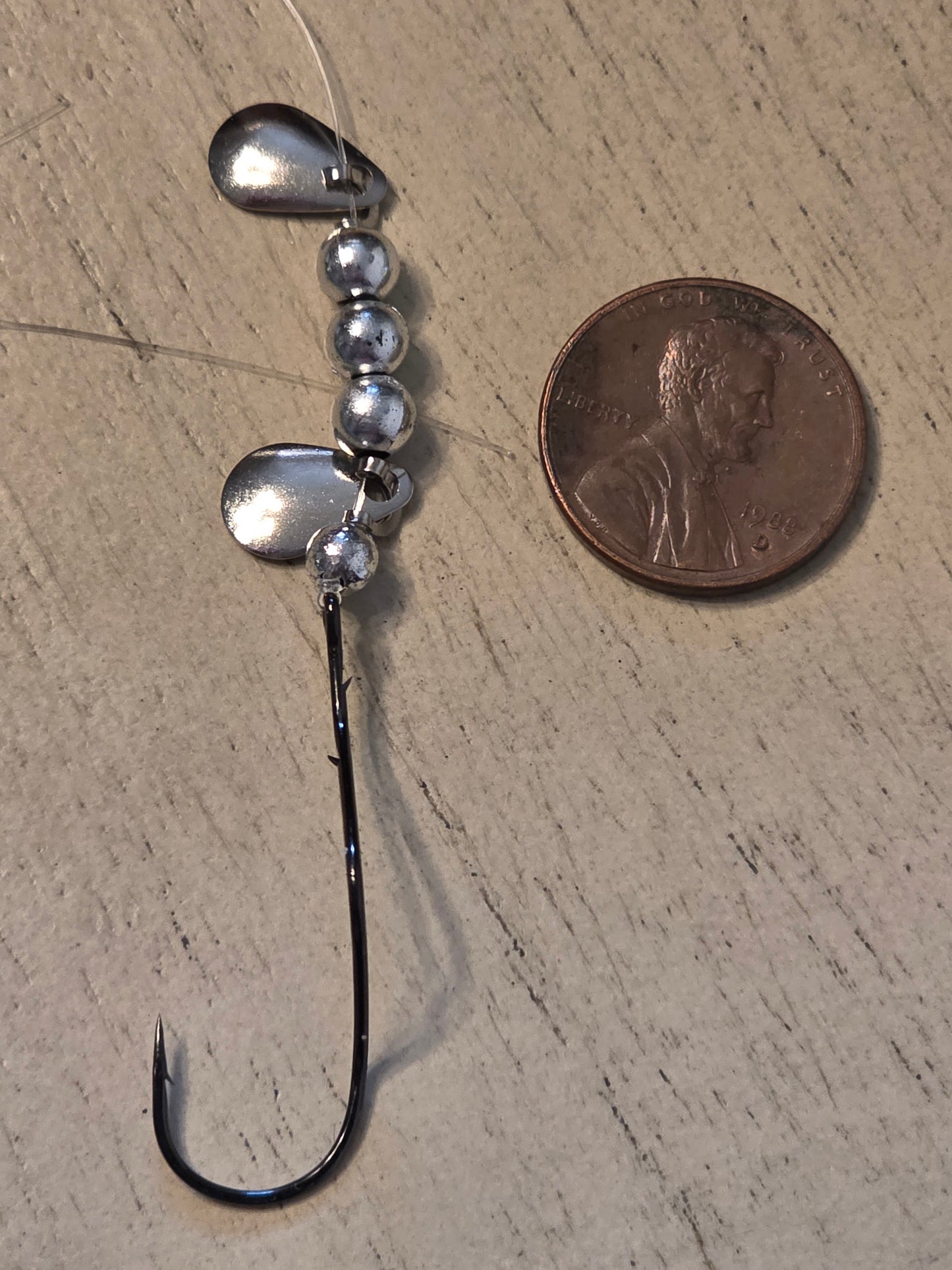 Silver Super Slow Death Crawler Trolling Rig