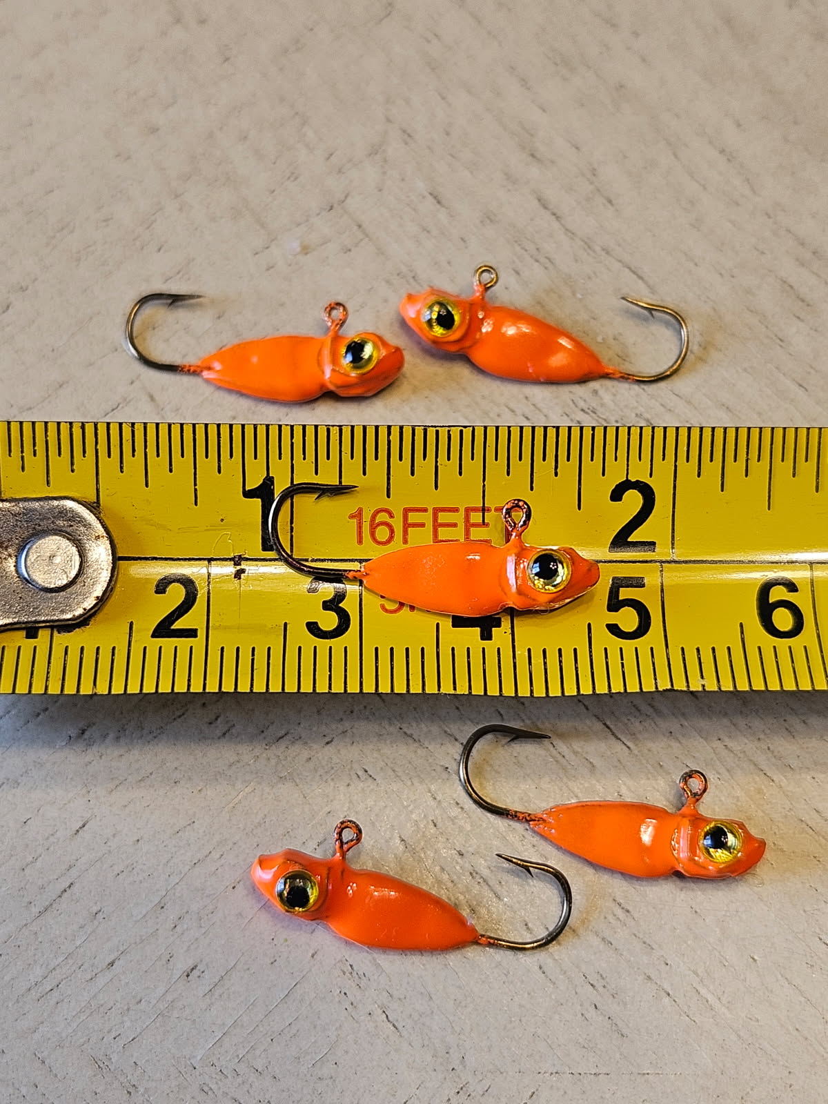 Neon Orange Nympho Walleye Fry