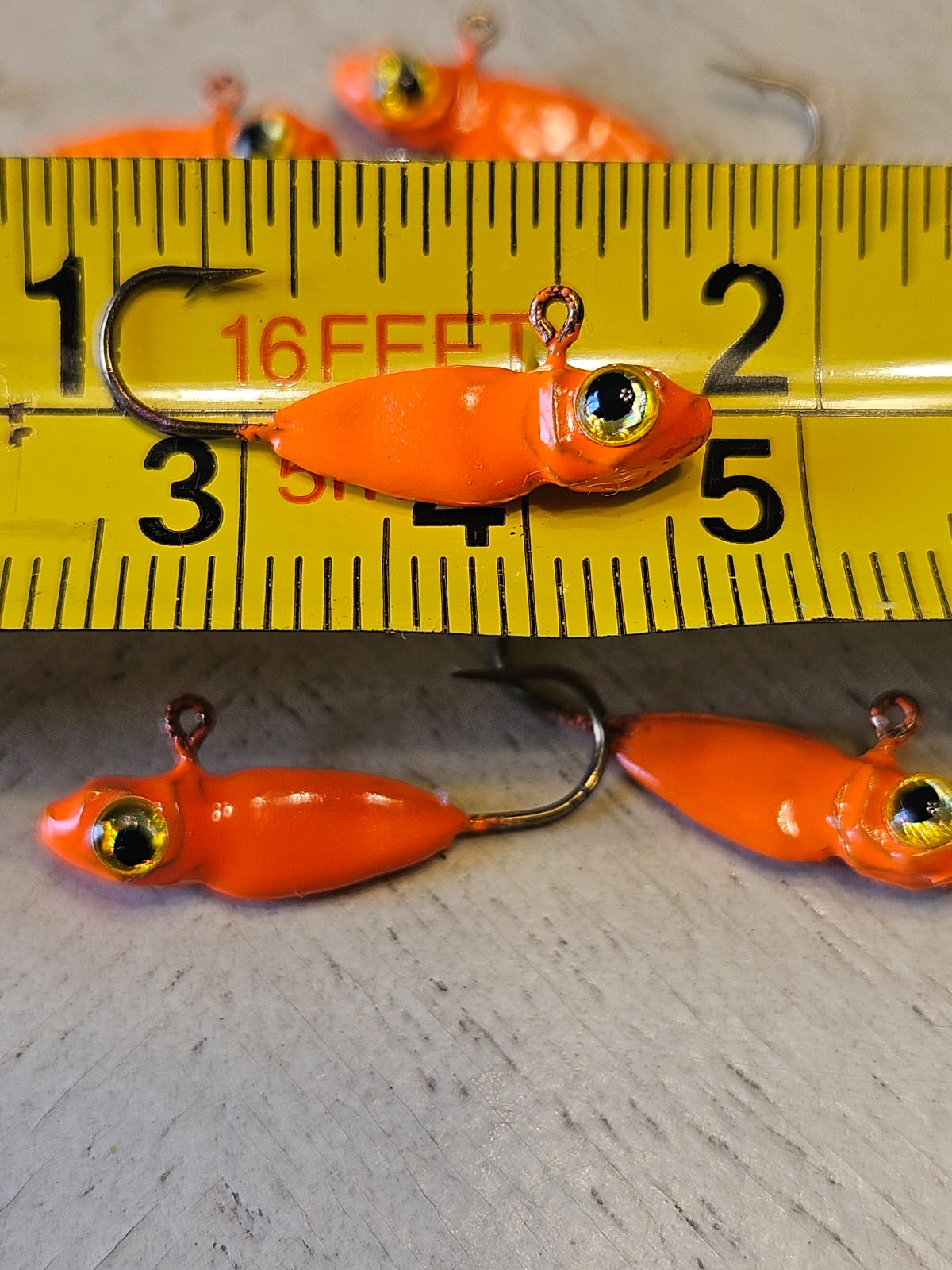 Neon Orange Nympho Walleye Fry